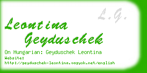 leontina geyduschek business card